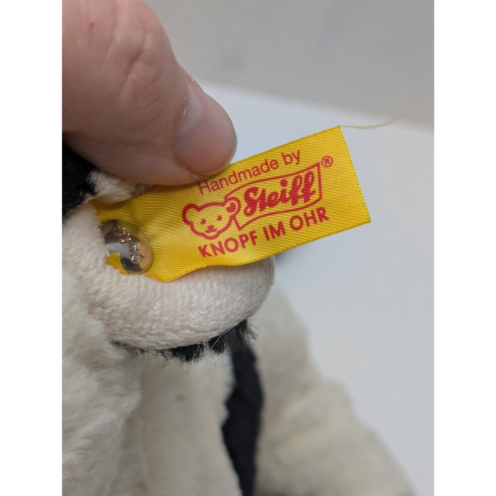 Steiff Cobb Cow Stuffed Plush Animal 9" - Picture 4 of 7